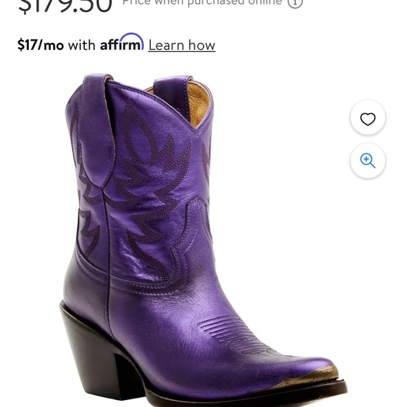 Idyllwind Shoes - Beautiful purple leather boots & only worn a few times.